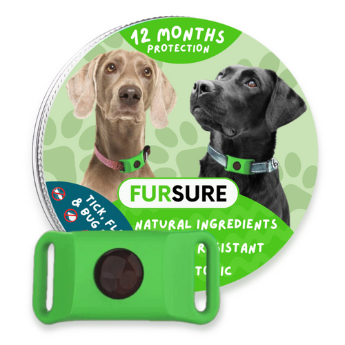 FurSure™ - 12 Months All Natural Flea and Tick Tags for Dogs
